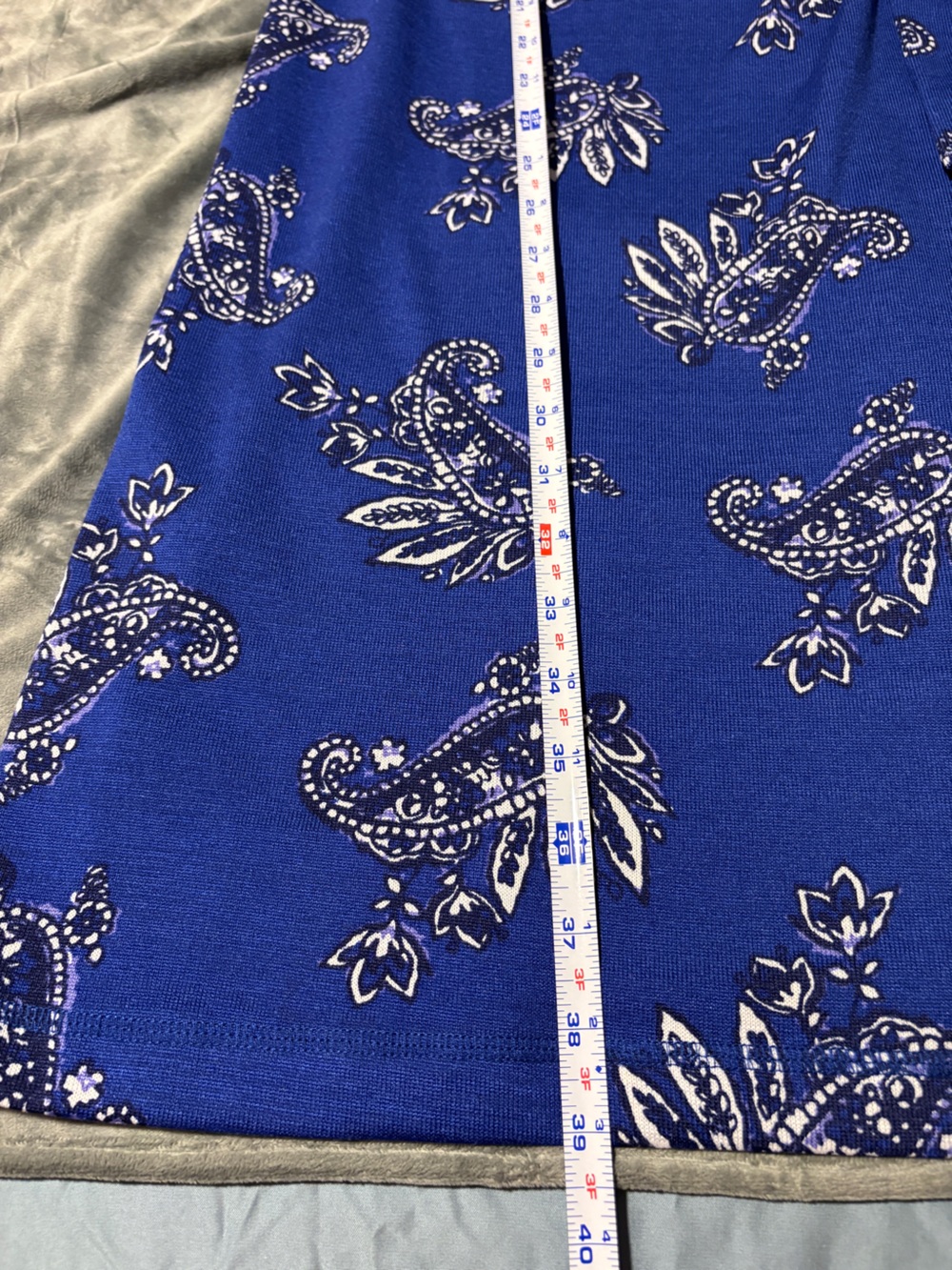 T by Talbots Royal Blue Paisley Wrap Midi Dress S - Picture 6 of 9